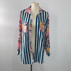 CAPITTANA STRIPPED BUTTON UP XS/S